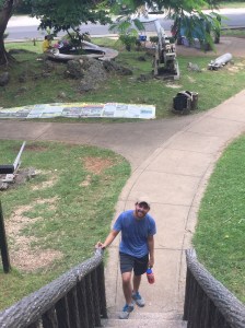 Stairs up to the last command post