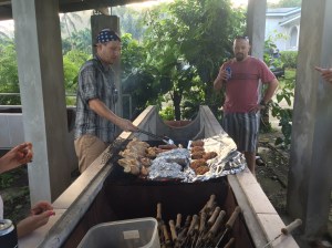 Evan and Kirk Grilling
